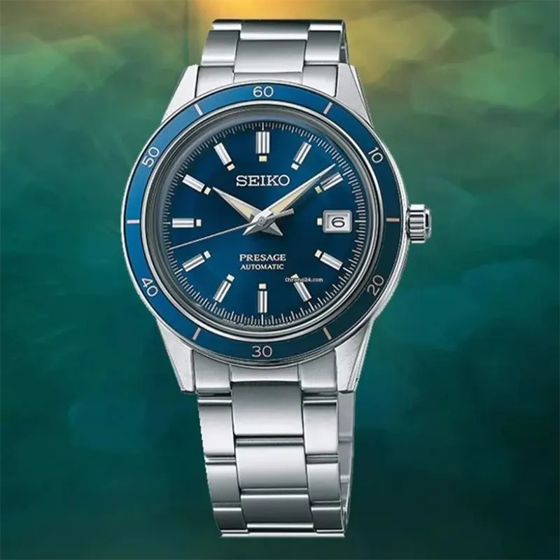 Seiko Presage Style60's Blue Dial Automatic Men's Watch- SRPG05J1